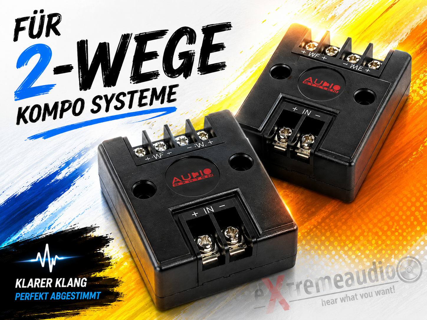Audio System FW CARBON Frequenzweichen für 2-Wege Komponenten Lautsprecher - 1 Paar