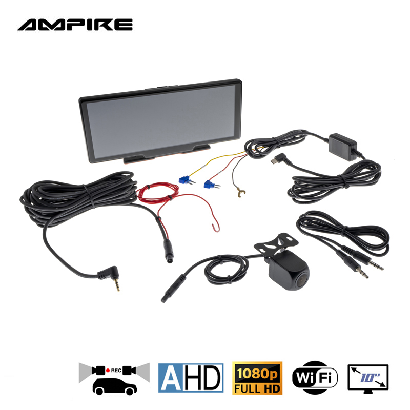 Ampire CPM102 Smartphone-Monitor 25.4cm (10") mit AHD Dual-Dashcam und RFK-Funktion