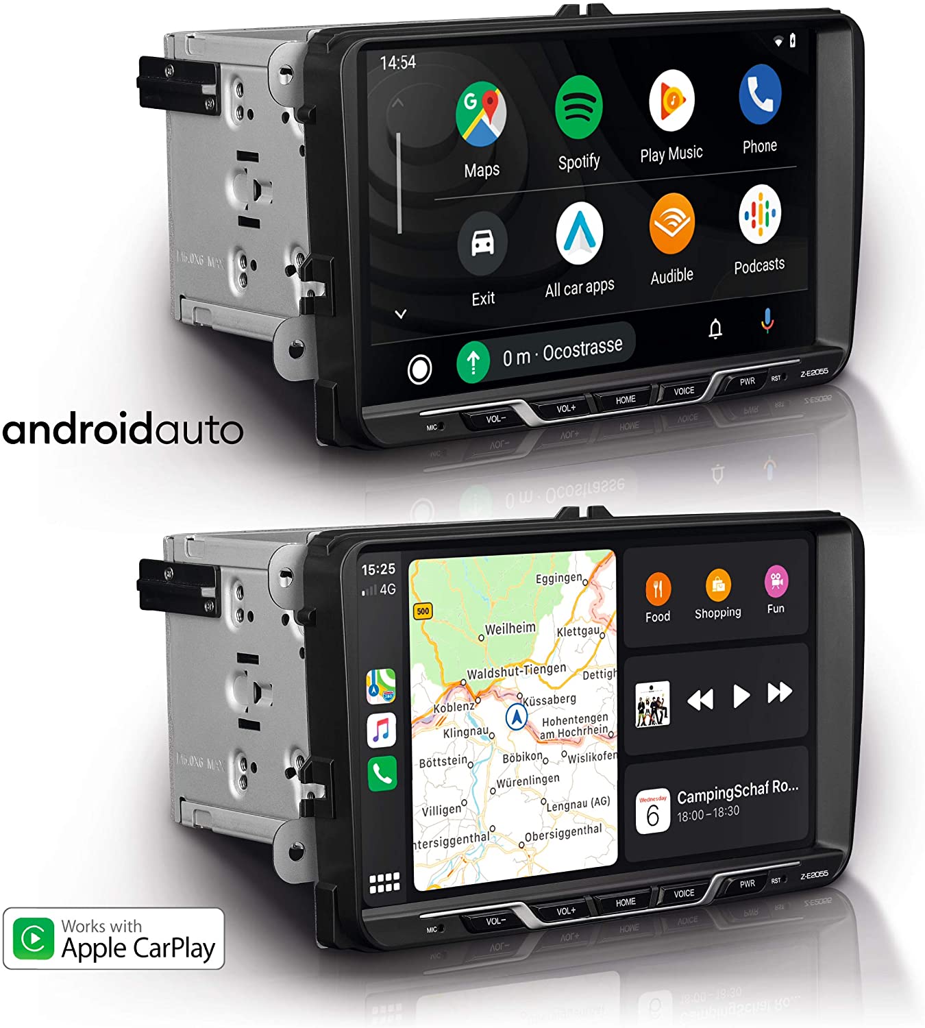 ZENEC Z-E2055 E>GO Infotainer Autoradio mit 9" Panel TFT für Volkswagen, VW, SEAT UND SKODA mit Apple CarPlay und Google Android, DAB+ Tuner, Bluetooth 