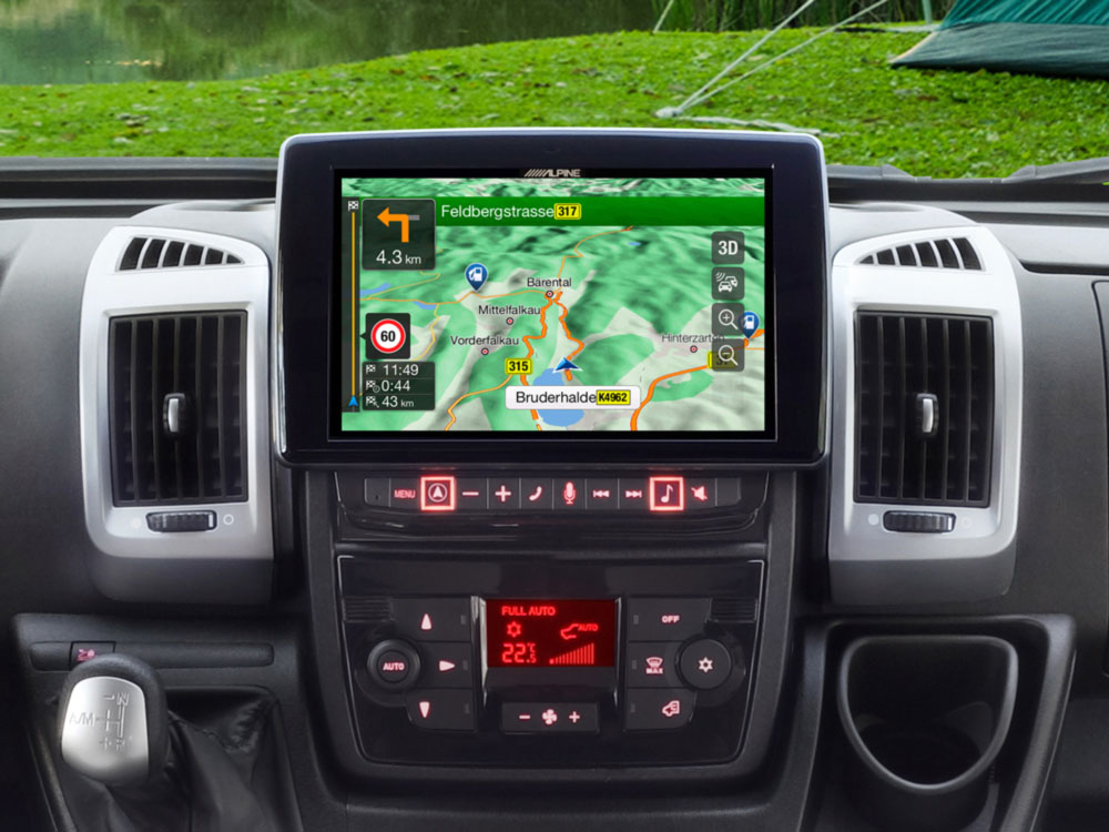 Alpine X902D-DU All in One Navigation mit 9-Zoll Display für Fiat Ducato 3, Peugeot Boxer 2, Citroën Jumper 2 