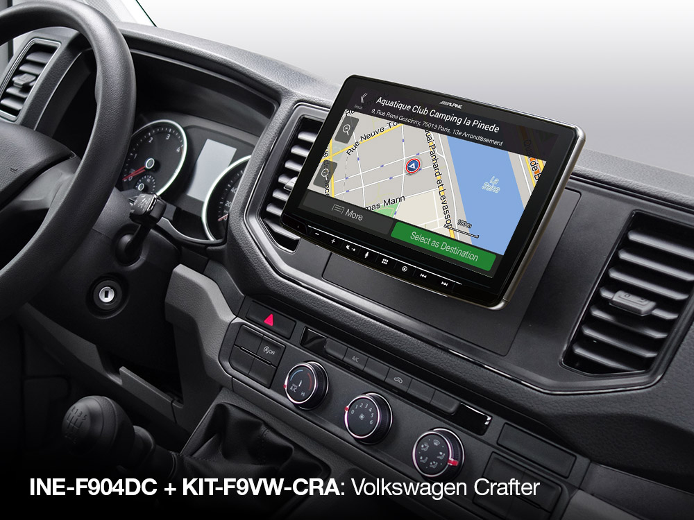Alpine INE-F904DC Navigationssystem mit LKW- und Reisemobil-Software, DAB+, HDMI, Apple CarPlay und Android Auto