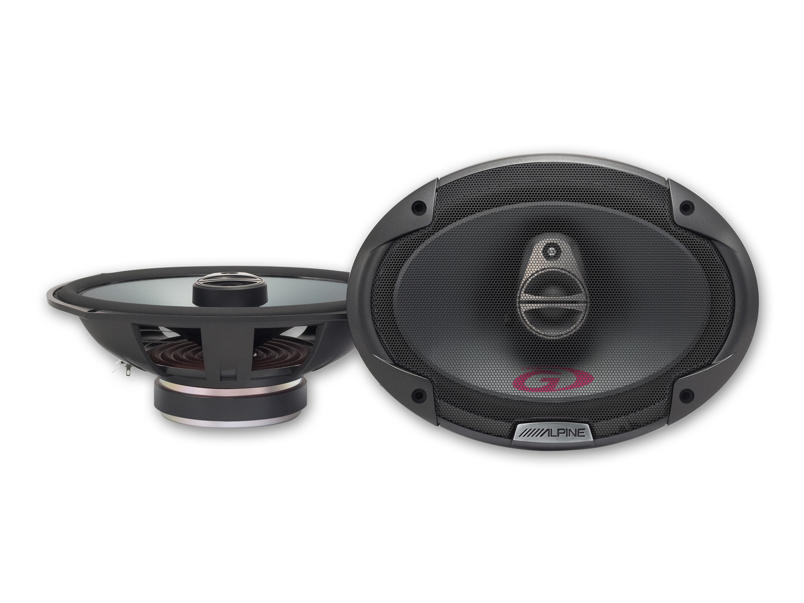 Alpine SPG-69C3 16 cm x 24 cm (6 x 9-Zoll) 3-Wege Koaxiallautsprecher Triaxialsystem 1 Paar Speaker 350 Watt