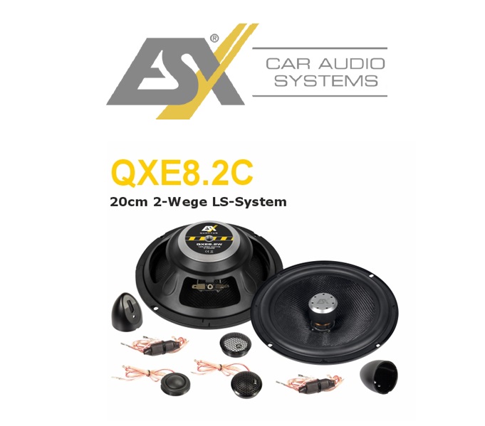 ESX QXE8.2C 20cm (8") 2-Wege Kompo Lautsprecher Set 250 Watt