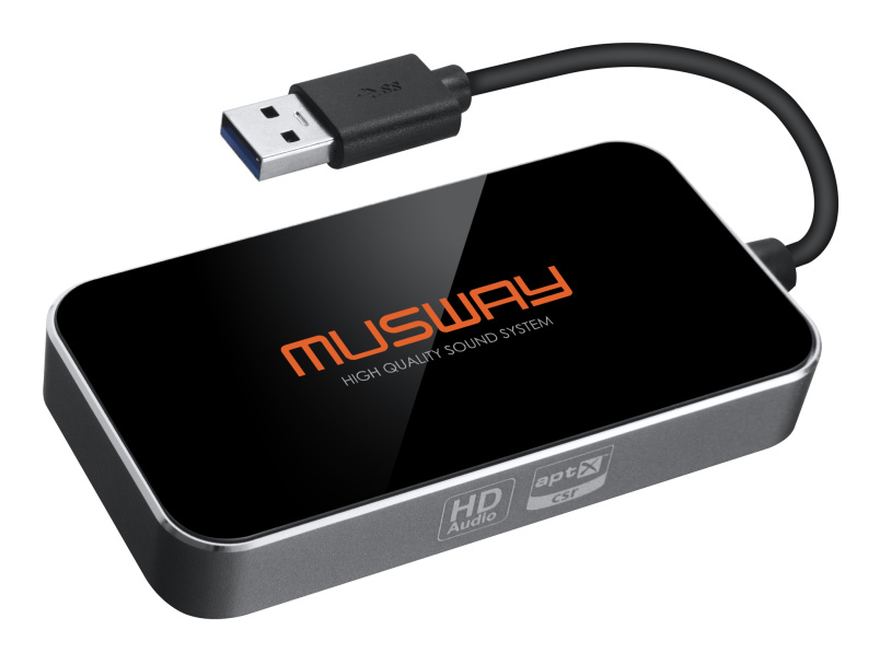  Musway BTA-HD Bluetooth Dongle für HD Audio Streaming & APP Steuerung für MUSWAY DSP-512K Modelle   