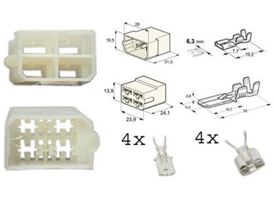 RTA 017.004-0 Male + female connector