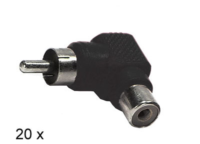 RTA 352.025-2 Angle RCA Plug x 90 x 1 maschio 1 femmina, nero