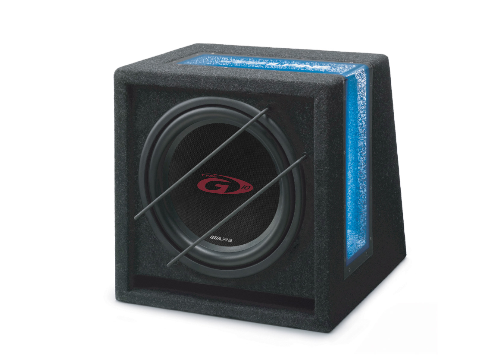 Alpine SBG-1044BR Gehäusesubwoofer Bassreflex 25 cm (10-Zoll) Subwoofer 500 Watt 