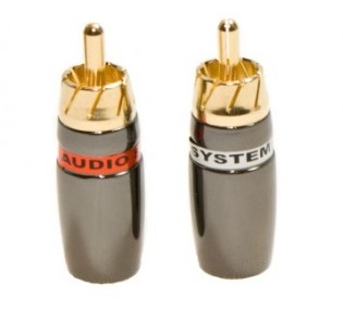 Audio System RCA connectors 1 pair of Z-ChBlack plug 