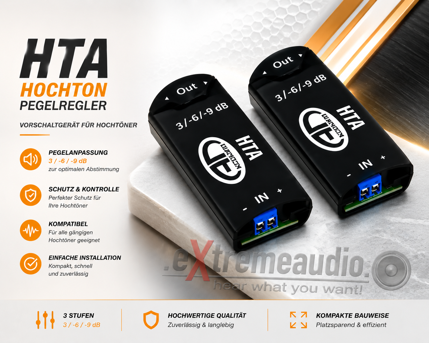 ADA Hochton Pegelregler HTA Vorschaltgerät für Hochtöner um Pegel 