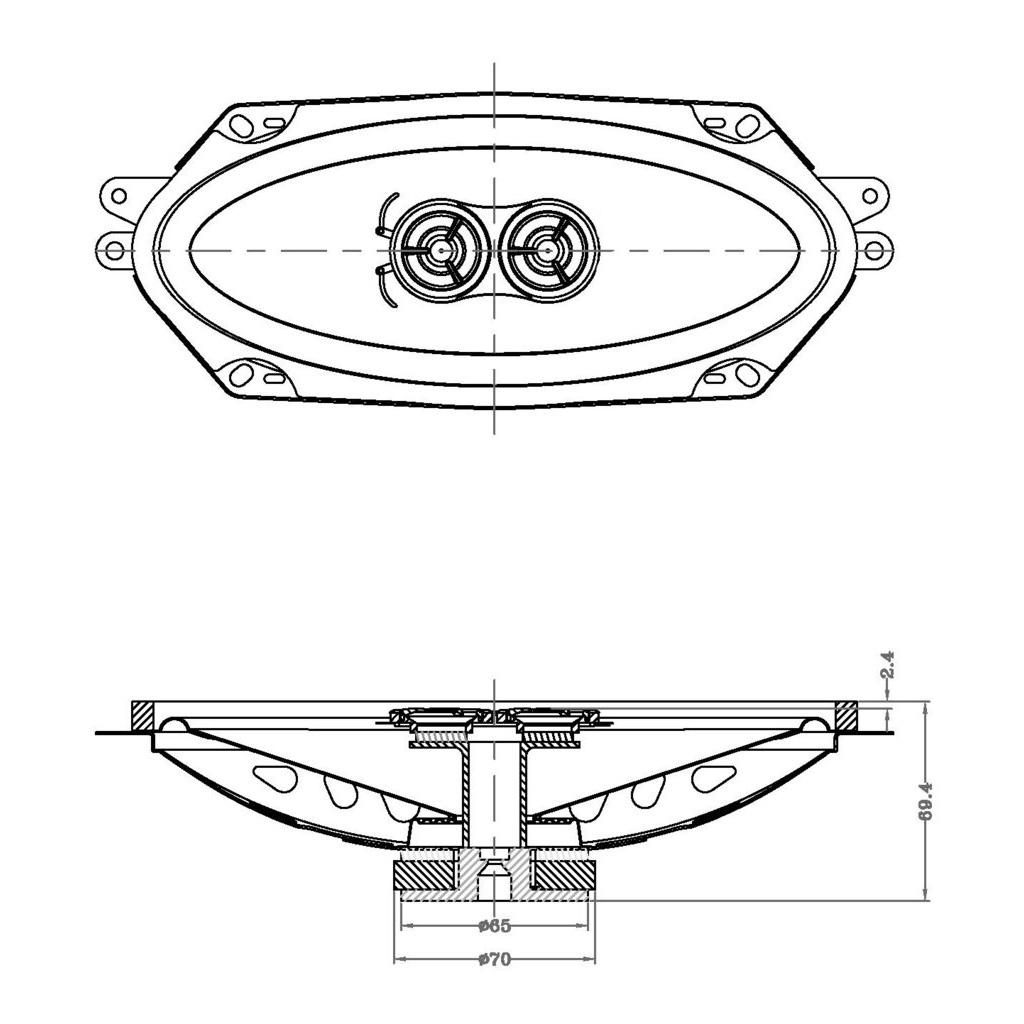 RETROSOUND S-412 Lautsprecher 4"x10" Coax Speaker 1 Paar (2 Stück) Lautsprecher 