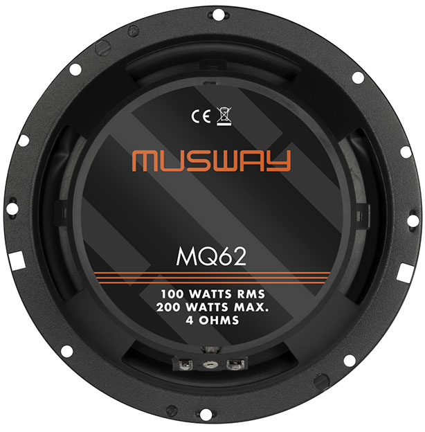 MUSWAY MQ62 16,5 cm (6.5") 2-Wege Koaxial Lautsprecher 200 Watt, 1 Paar