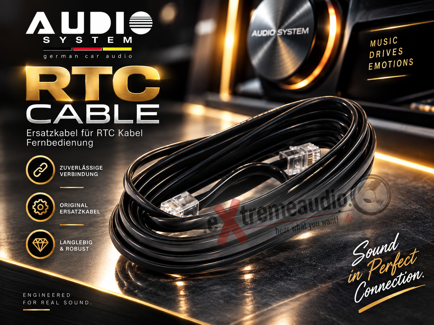 Audio System RTC CABLE Ersatzkabel für RTC Kabel Fernbedienung 