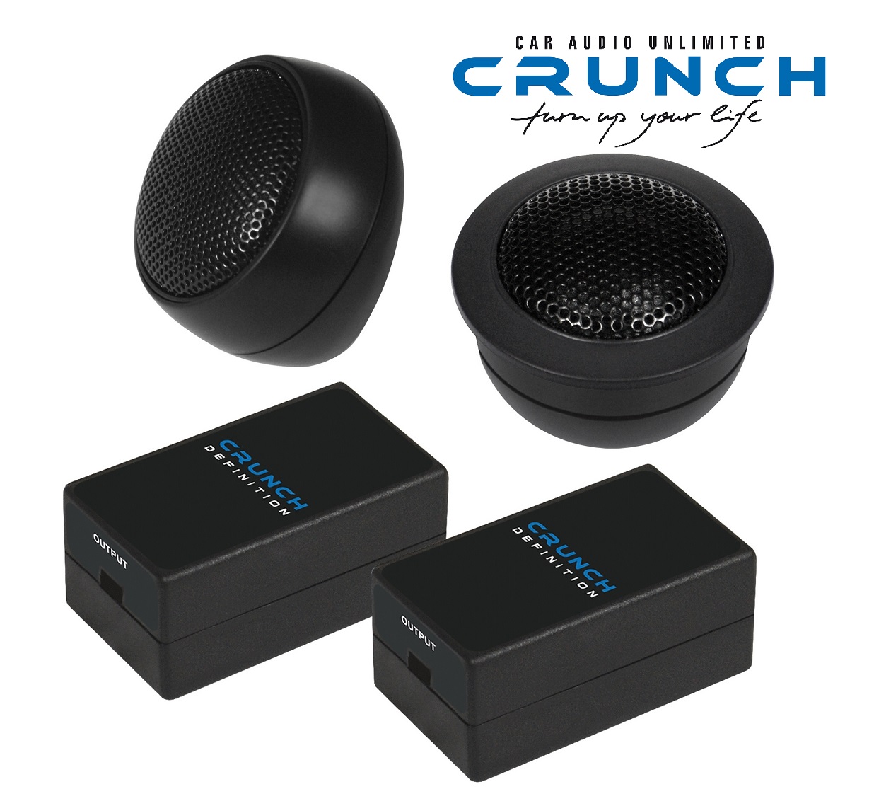 Crunch DST DEFINITION 25 mm Gewebe Neodym Hochtöner Tweeter 200 Watt - 1 Paar