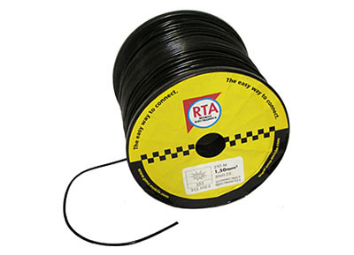 RTA 353.102-2 Stromkabel 1,5mm² Querschnitt Farbe: schwarz Länge: 250 meter