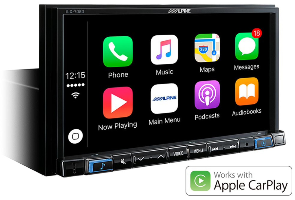 Alpine iLX-702DM DAB+ Autoradio 7-Zoll Display, Apple CarPlay und Android Auto, Digital Media Station 