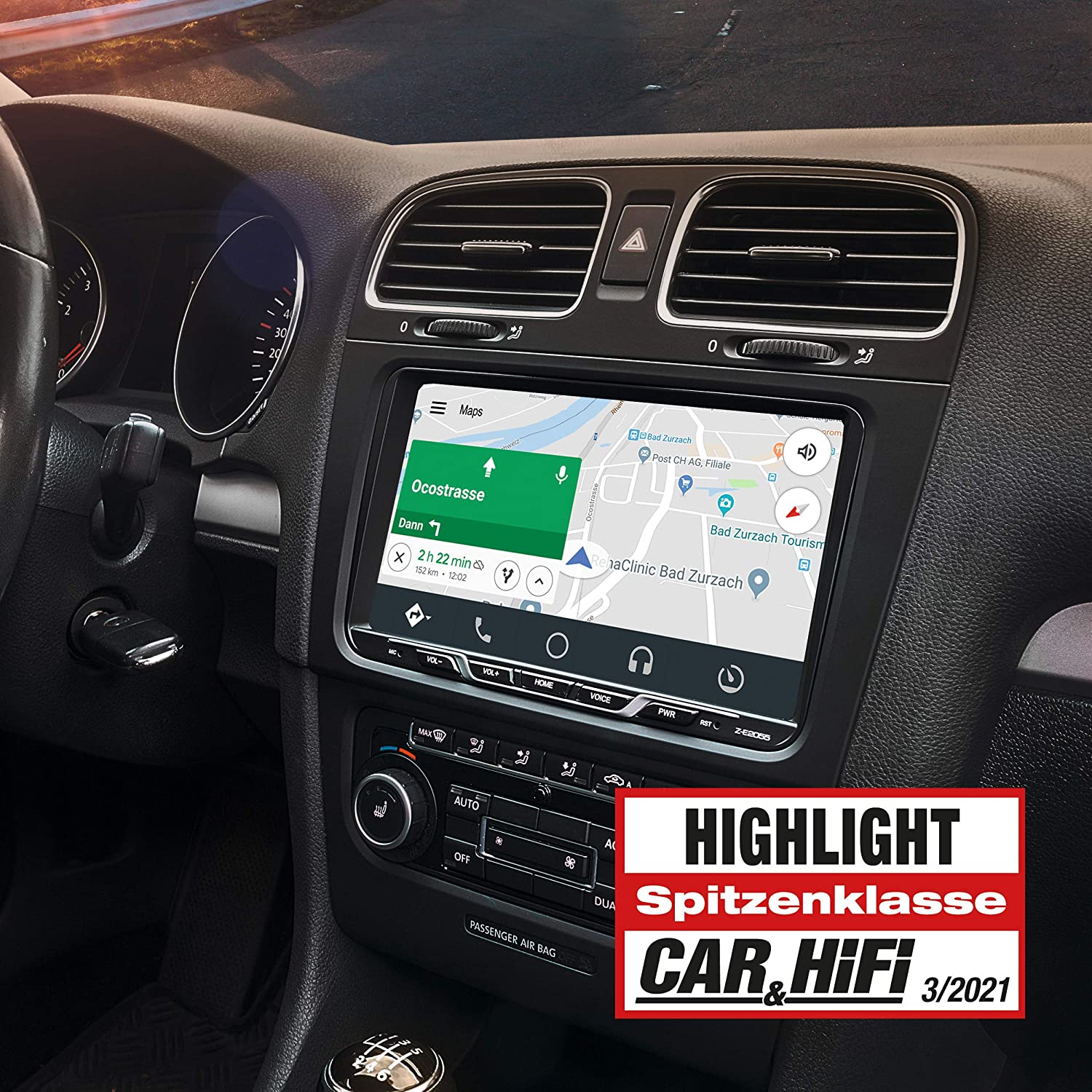 ZENEC Z-E2055 E>GO Infotainer Autoradio mit 9" Panel TFT für Volkswagen, VW, SEAT UND SKODA mit Apple CarPlay und Google Android, DAB+ Tuner, Bluetooth 