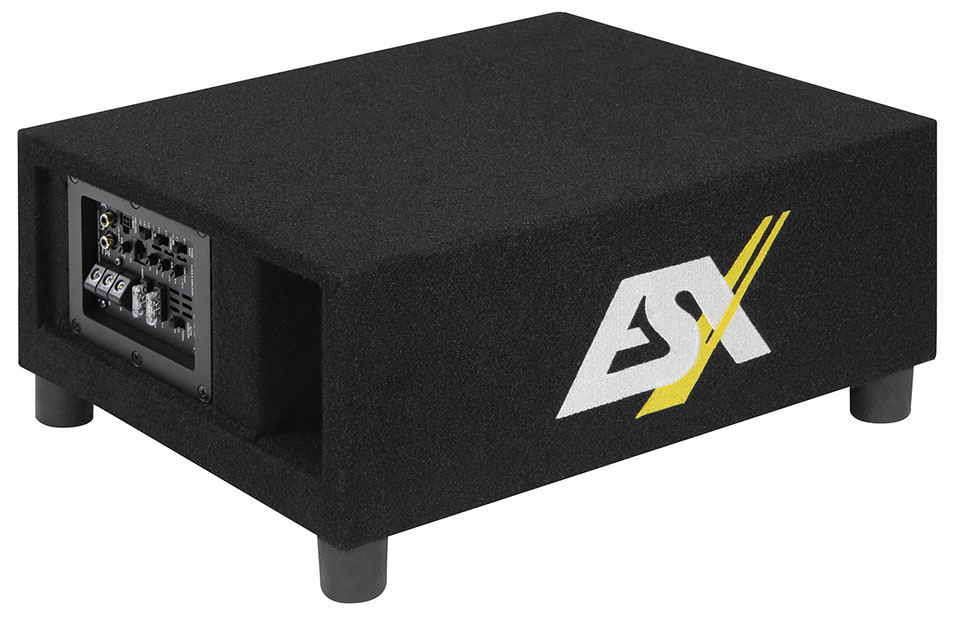 ESX QXB6A Aktiv Subwoofer System 16,5 cm (6.5") Bassreflex 500 Watt mit Basspegel-Kabelfernbedienung