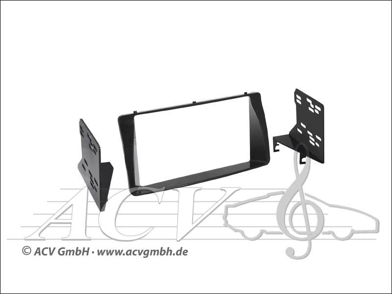 Double-DIN installation kit Rubber-Touch Toyota Corolla / Corolla / Verso 