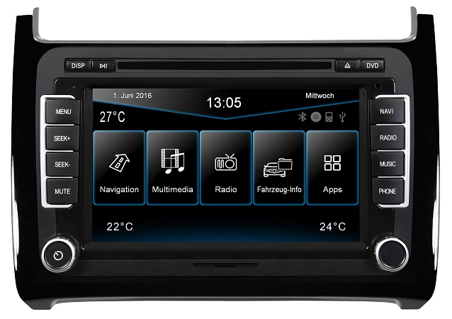 ESX VN720-VO-P6C-BLACK Autoradio, Navigation, Naviceiver für VW Volkswagen Polo 6C ab 04/2014