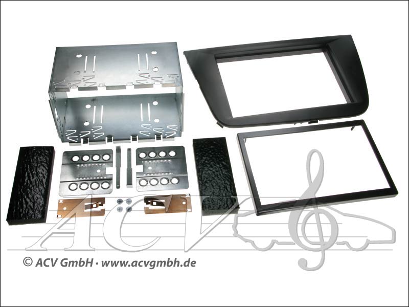 Double-DIN Installation Kit Seat Leon 2005 -> black 