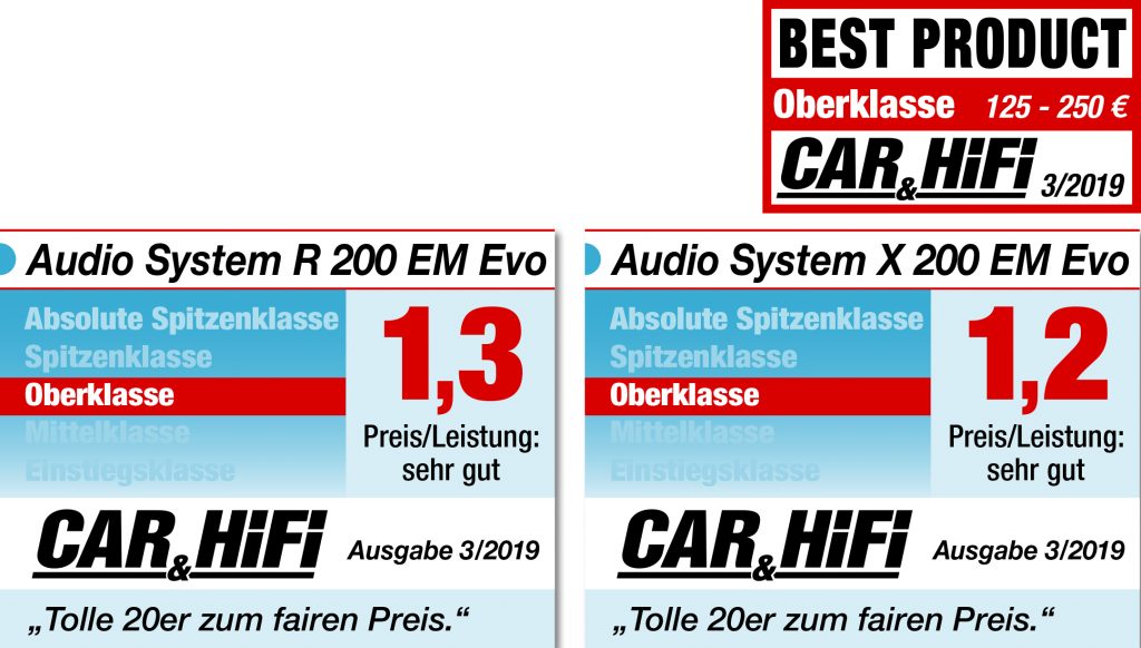 Audio System X 200 EM EVO 2 Lautsprecher 20cm 2-Wege EASY MOUNTING Compo System