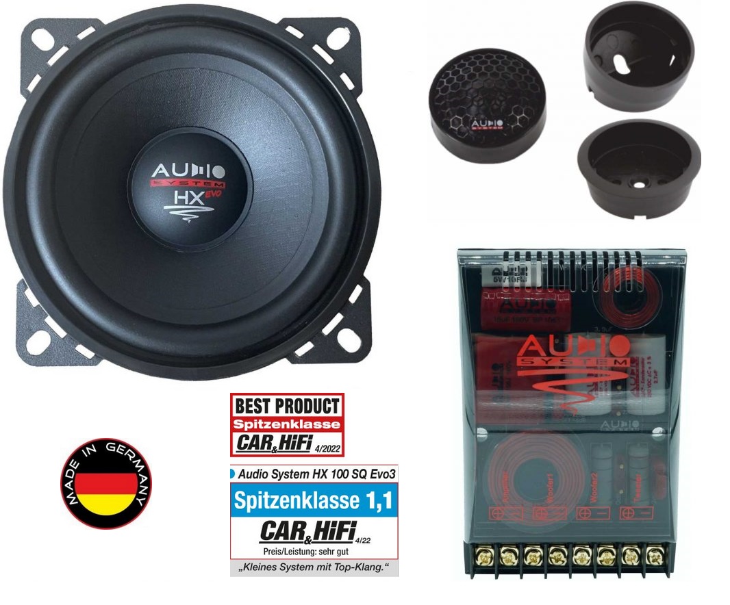 Audio System HX 100 SQ EVO 3 2-Wege 10 cm Lautsprecher Komponentensystem 