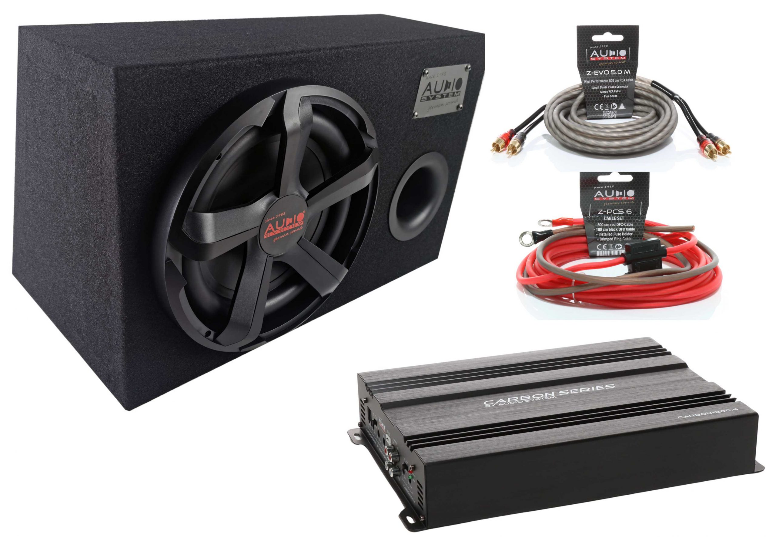 Audio System CARBON BASS-SET-10 Subwoofer Set CARBON 10 BR + CARBON-200.4 + PCS6 + Z-EVO 5.ECO   