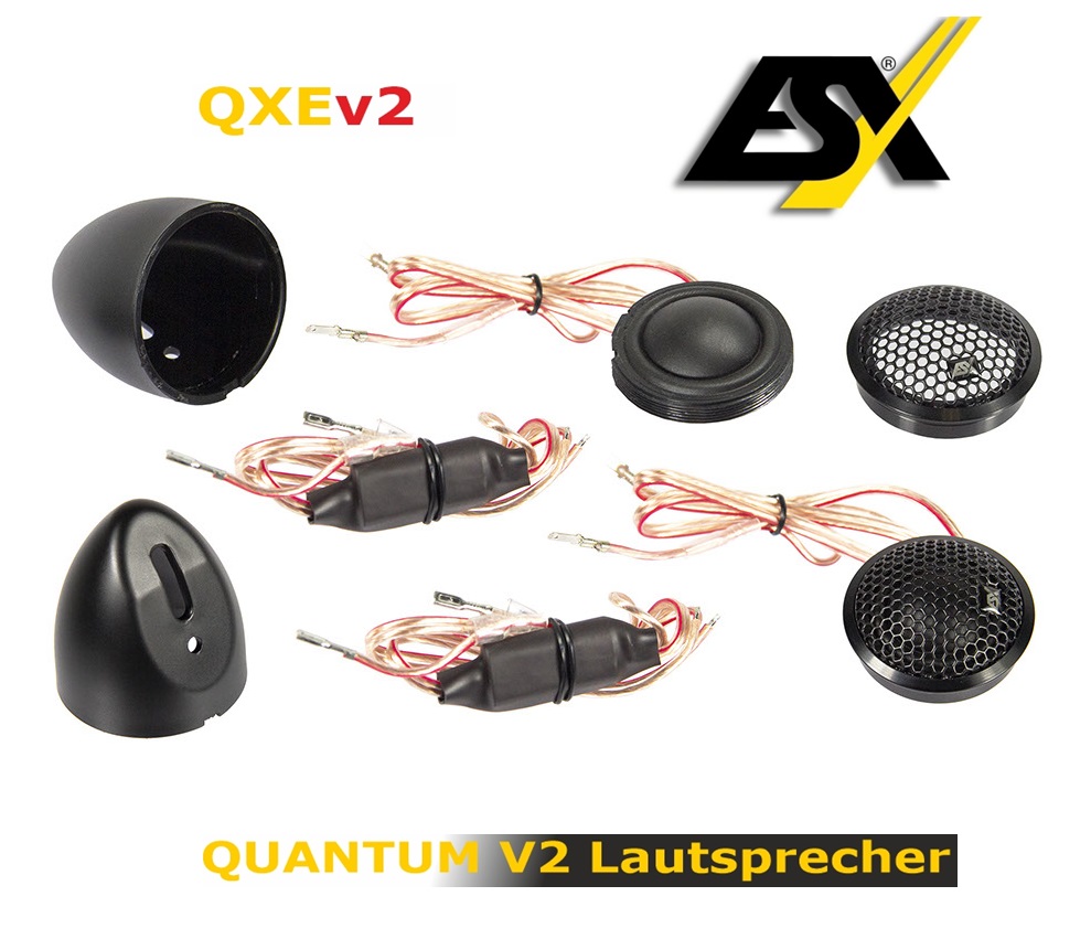 ESX QXE6.2T v2 25 mm (1") Gewebe Neodym Hochtöner 250 Watt 1 Paar