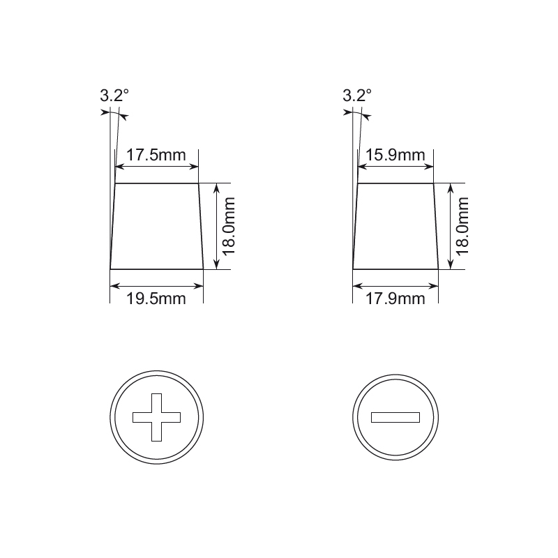 AMPIRE PK-SET Batteriepolklemmen-Set, Plus/Minuspol