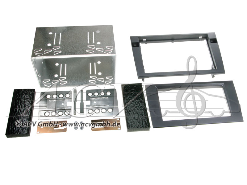 Double-DIN installation kit Rubber Touch Audi A4 (B6/B7) / Seat Exeo 