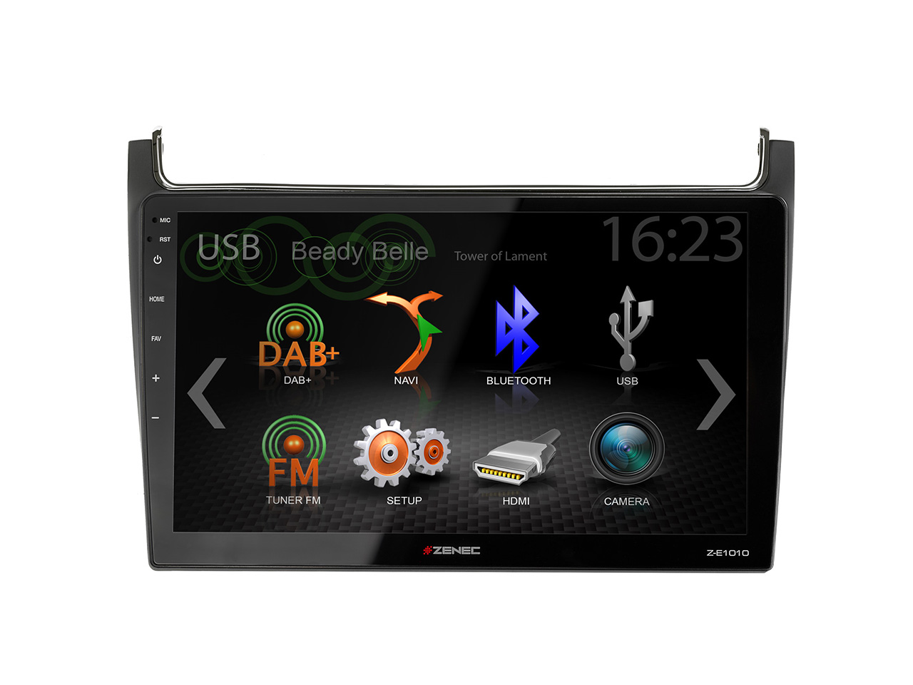 ZENEC Z-E1010 2-DIN Autoradio Infotainer kompatibel mit VW Polo 6C 2014 > 2017