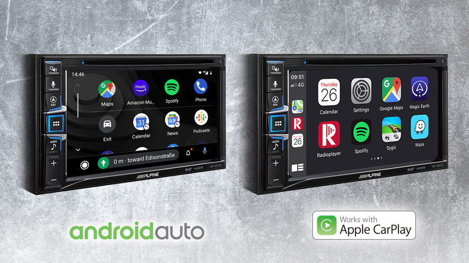 Alpine INE-W611D Navigationssystem mit DAB+, 16,5 cm (6,5-Zoll) Display, CD/DVD Wiedergabe, Apple CarPlay und Android Auto Unterstützung