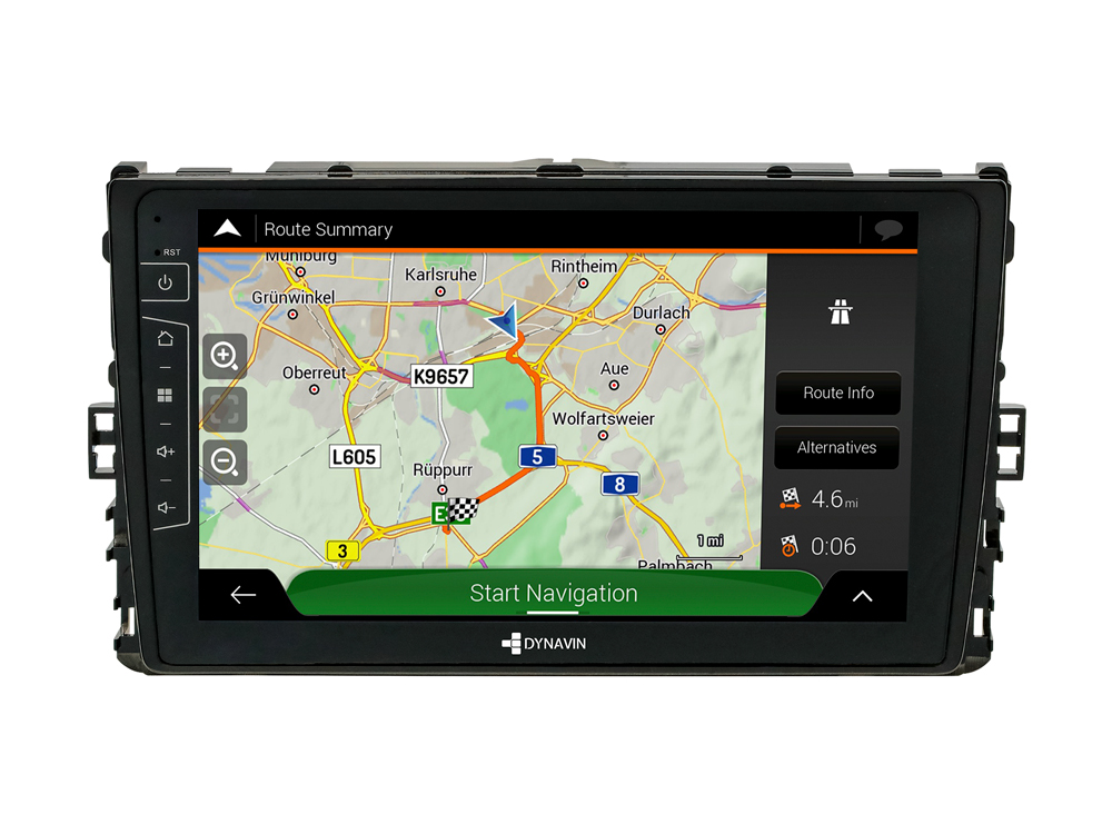 Dynavin D8-333 Pro-C Navigation Autoradio kompatibel mit VW T6.1 Crafter, Transporter, Multivan, Caravelle, California, Polo MK6 Inkl. Camping/Truck Software