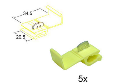 RTA 151.403-0 Fil robinet jaune 20.5mm x 34.5mm