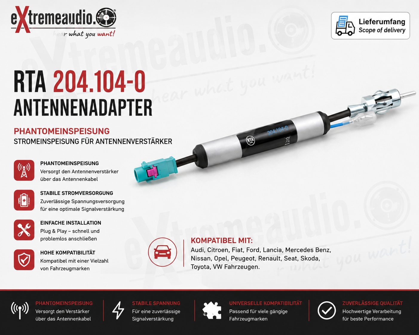 RTA 204.104-0 Alimentation pour amplificateur