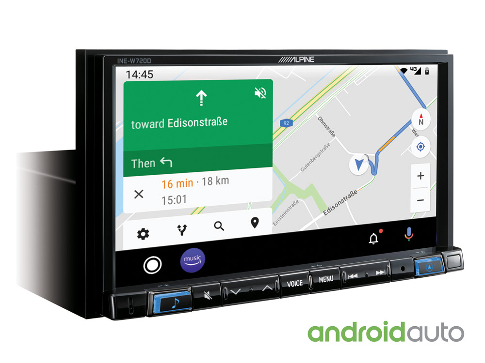 Alpine INE-W720D Navigationssystem mit DAB+, Autoradio 7-Zoll Display, Apple CarPlay und Android Auto Unterstützung