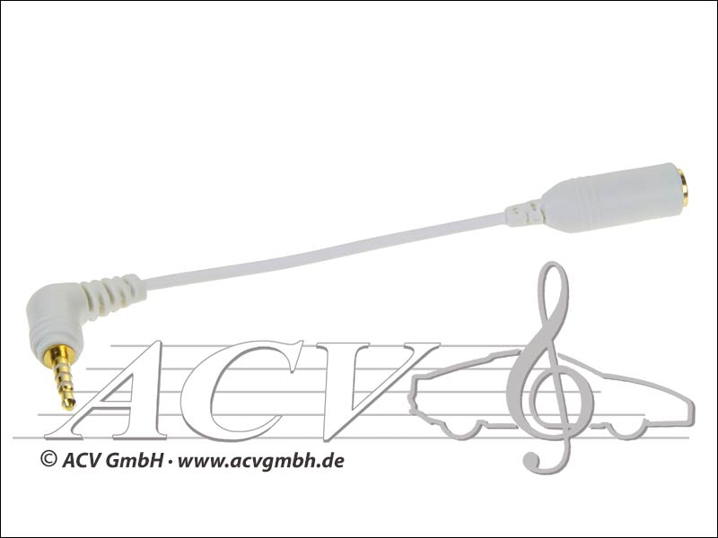 ACV 311490-07 2.5mm adaptateur jack mâle -> femelle de 3,5 mm à 40 mm, 