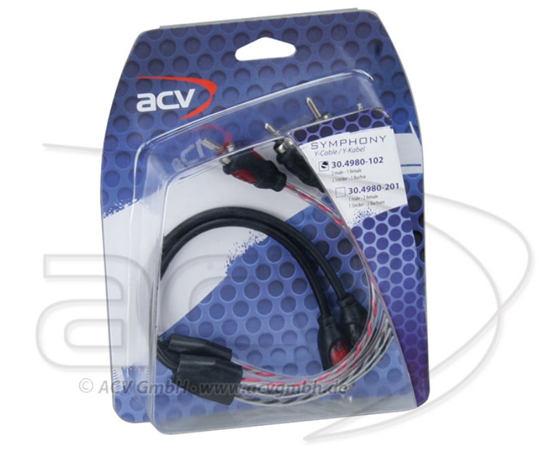 ACV 30.4980-102 adaptateur RCA mâle de 2 - 1 30cm femelle - série SYMPHONY