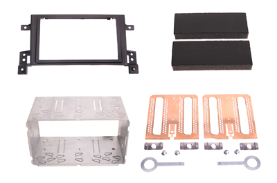 RTA 002.431-0 Double DIN Cadre de montage en ABS noir 