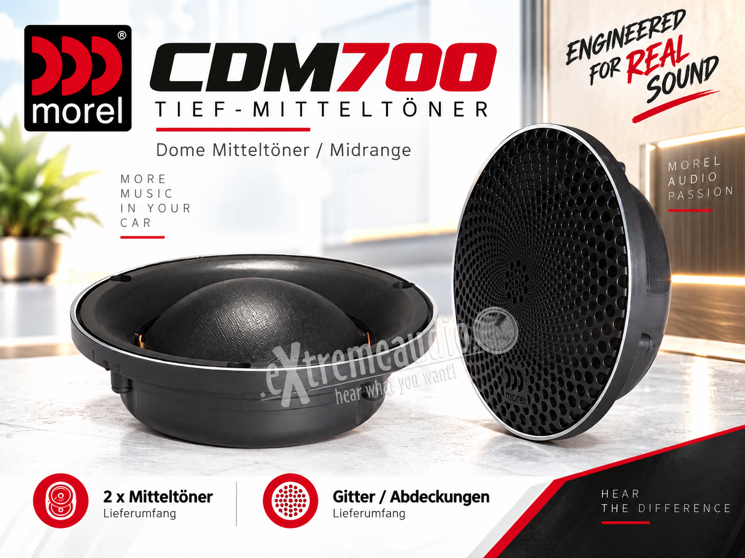  Morel CDM700 Tief-Mitteltöner, Midrange, Woofer - 1 Paar