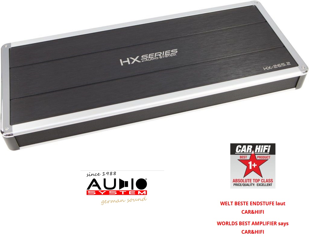 AUDIO SYSTEM HX-265.2 2-Kanal HIGH END Hochleistungsverstärker mit Full-Mosfet Technologie B-Ware