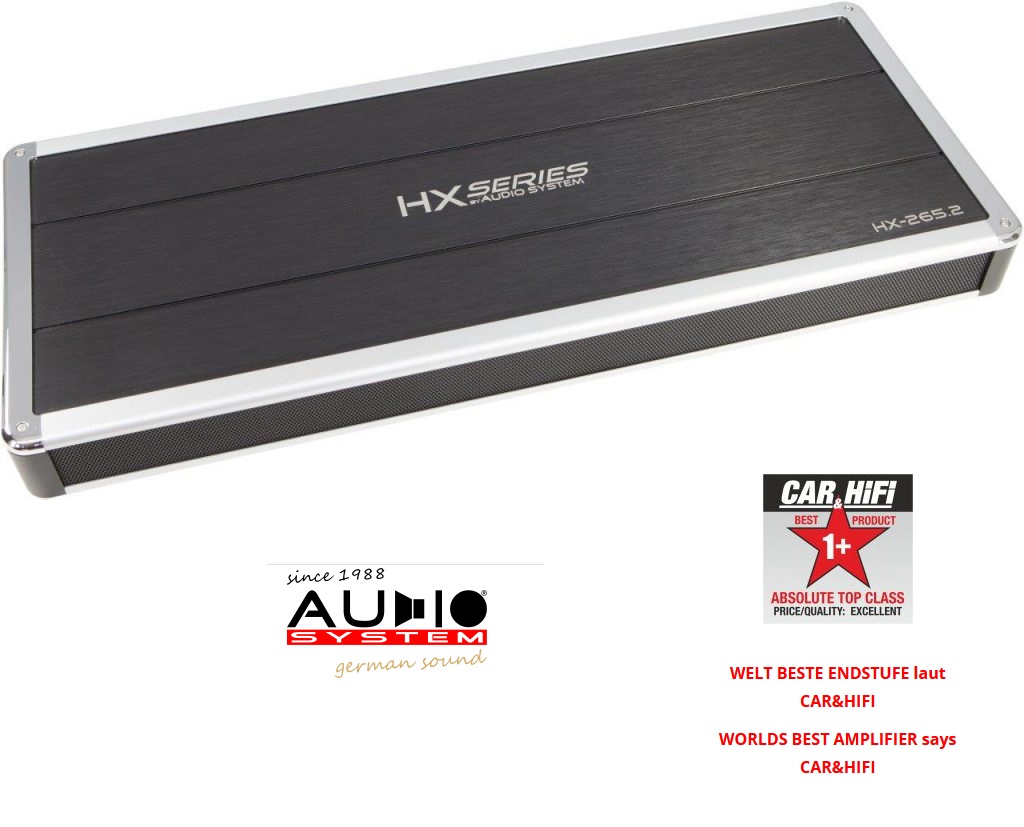 AUDIO SYSTEM HX-265.2 2-Kanal HIGH END Hochleistungsverstärker mit Full-Mosfet Technologie