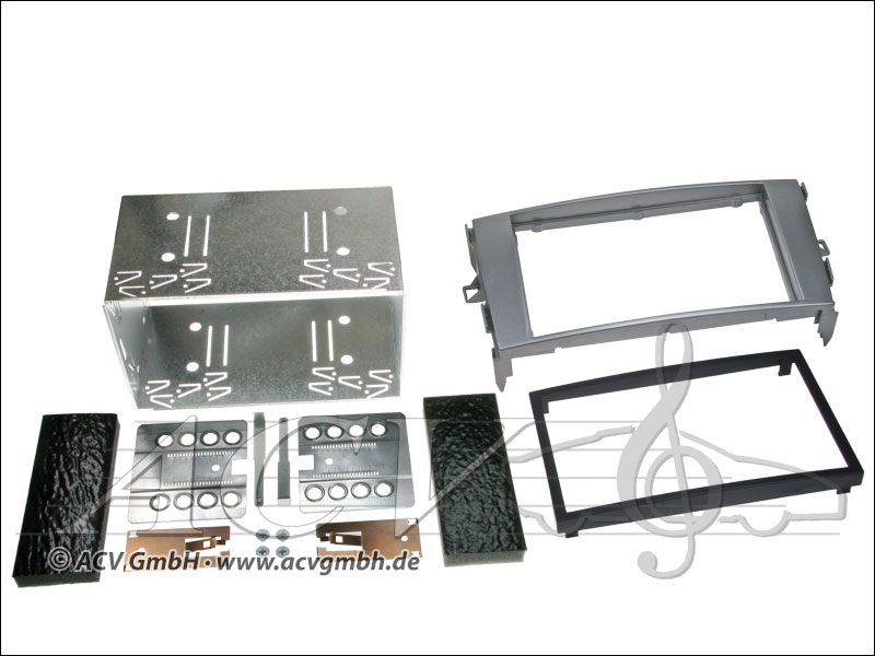 Double-DIN installation kit Rubber Touch Toyota Auris 