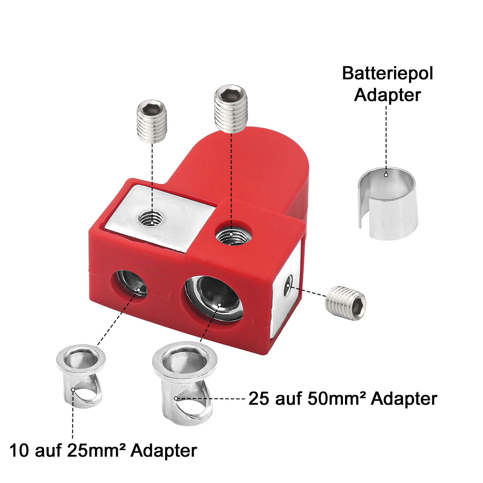 AMPIRE PK-SET Batteriepolklemmen-Set, Plus/Minuspol