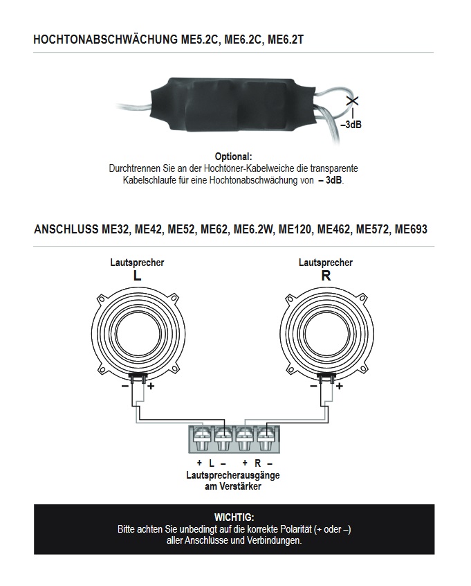 MUSWAY ME6.2C 16,5 cm (6.5") 2-Wege Kompo Lautsprecher Set 200 Watt