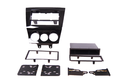 RTA 002.393-0 Multi Einbaurahmen Kit mit Ablagefach, Ausführung ABS schwarz glänzend Mazda RX 08 - 10