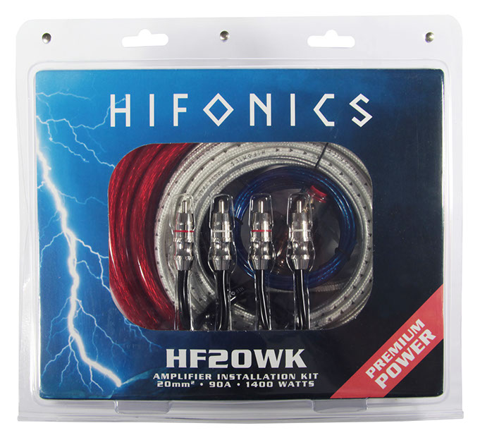 HIFONICS HF20WK Verstärker Kabelkit Anschluss Set 20 mm² bis 1400 Watt