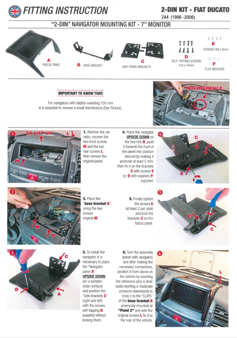 ACV 381094-40 2-DIN Einbaurahmen Set Doppel DIN Autoradio Radioblende kompatibel mit Citroen Jumper, Fiat Ducato, Peugeot Boxer (2002-2006)