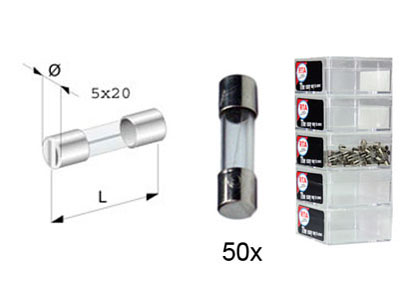 RTA 154.401-2 Glass tube fuse, 3A, 5 x 20mm