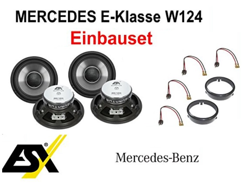 Heck Lautsprecher Set ESX QE120 für Mercedes E-Klasse W124 1984 - 1997